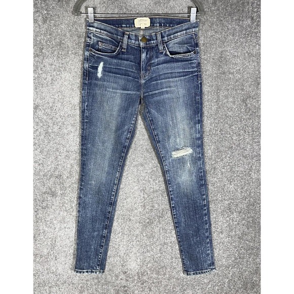 Current Elliott Cheville‎ Heartbreak Destroy Ankle Skinny Jeans Womens Size 26 - Picture 1 of 16